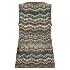 Top sans manches en viscose à chevrons