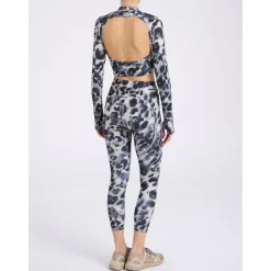 Training Longsleeve Crop Printed Top