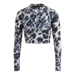 Training Longsleeve Crop Printed Top