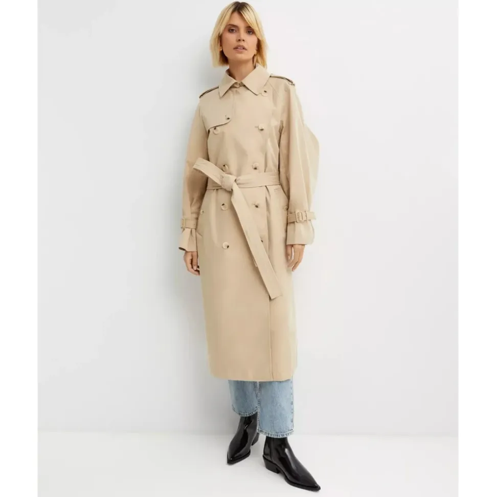 Trench Beige avec Épaulettes