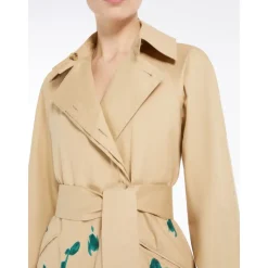 Trench-coat Beige en Coton