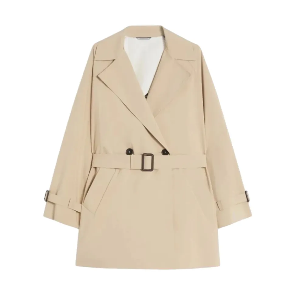 Trench-coat en toile technique déperlante