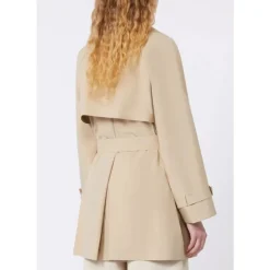 Trench-coat en toile technique déperlante