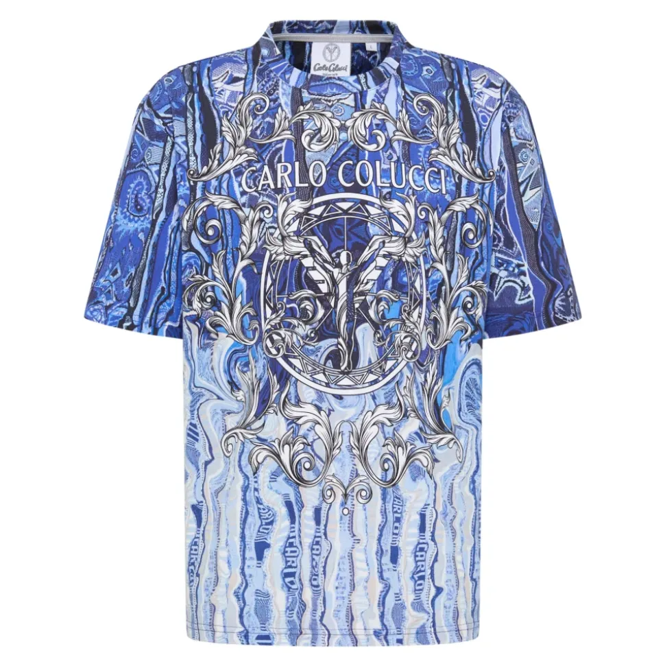 T-shirt Artistique à Imprimé Tricoté