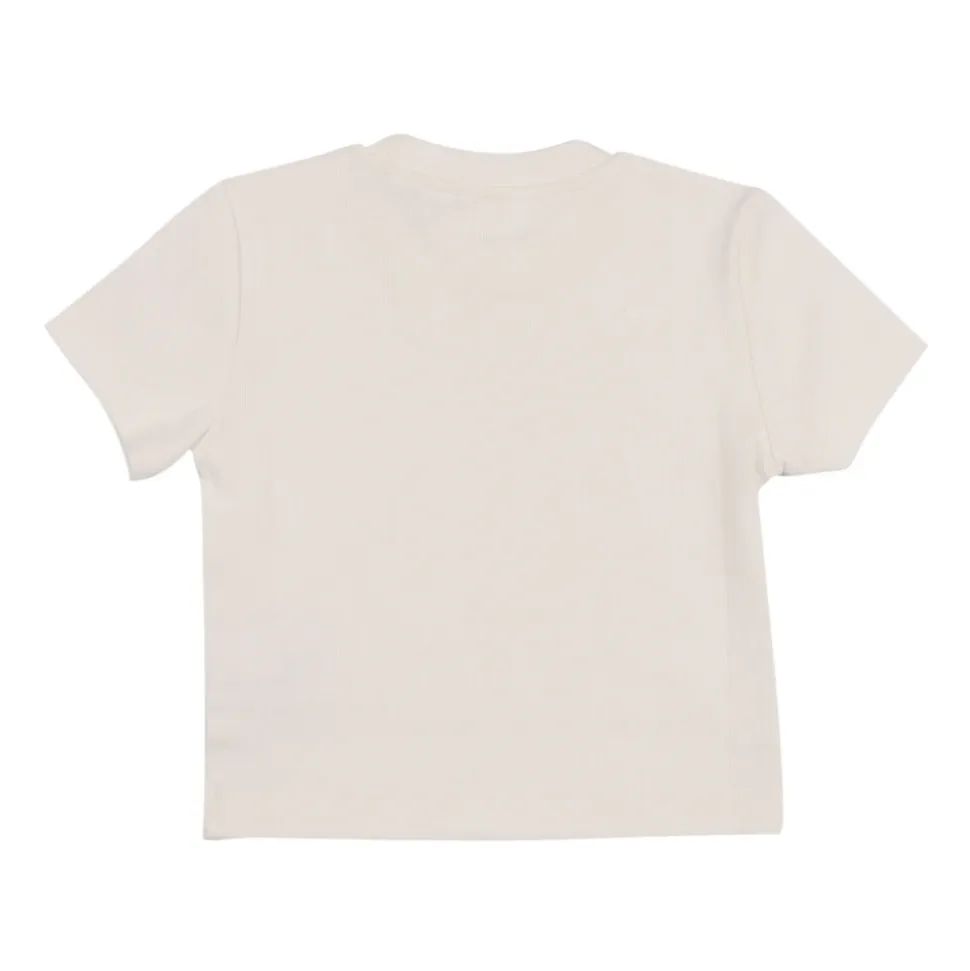 T-shirt bébé côtelé avec logo