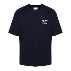 T-shirt bleu marine avec logo imprimé