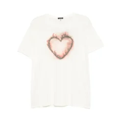 T-shirt col rond imprimé cœur