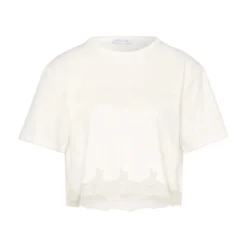 T-shirt court avec dentelle