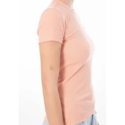 T-shirt en coton côtelé coupe slim