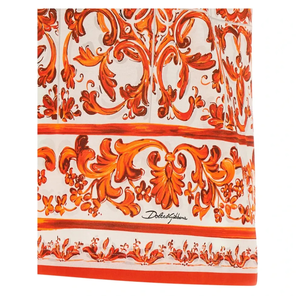 T-shirt en coton imprimé Majolica