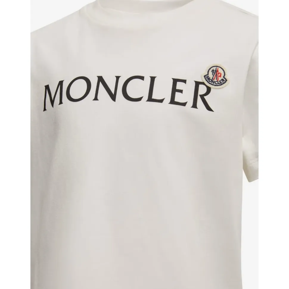 T-shirt garçon avec logo en ivoire