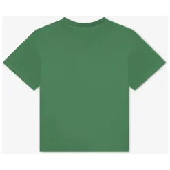 T-shirt garçon avec logo imprimé en vert