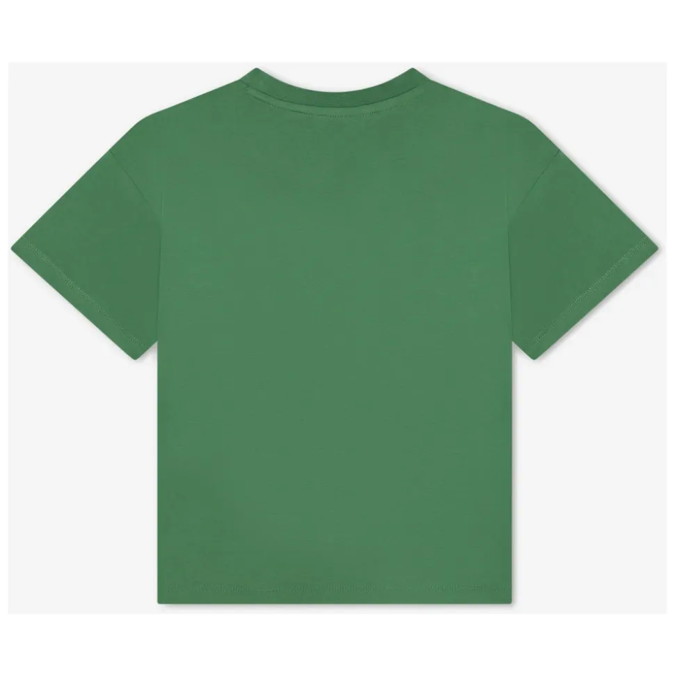 T-shirt garçon avec logo imprimé en vert
