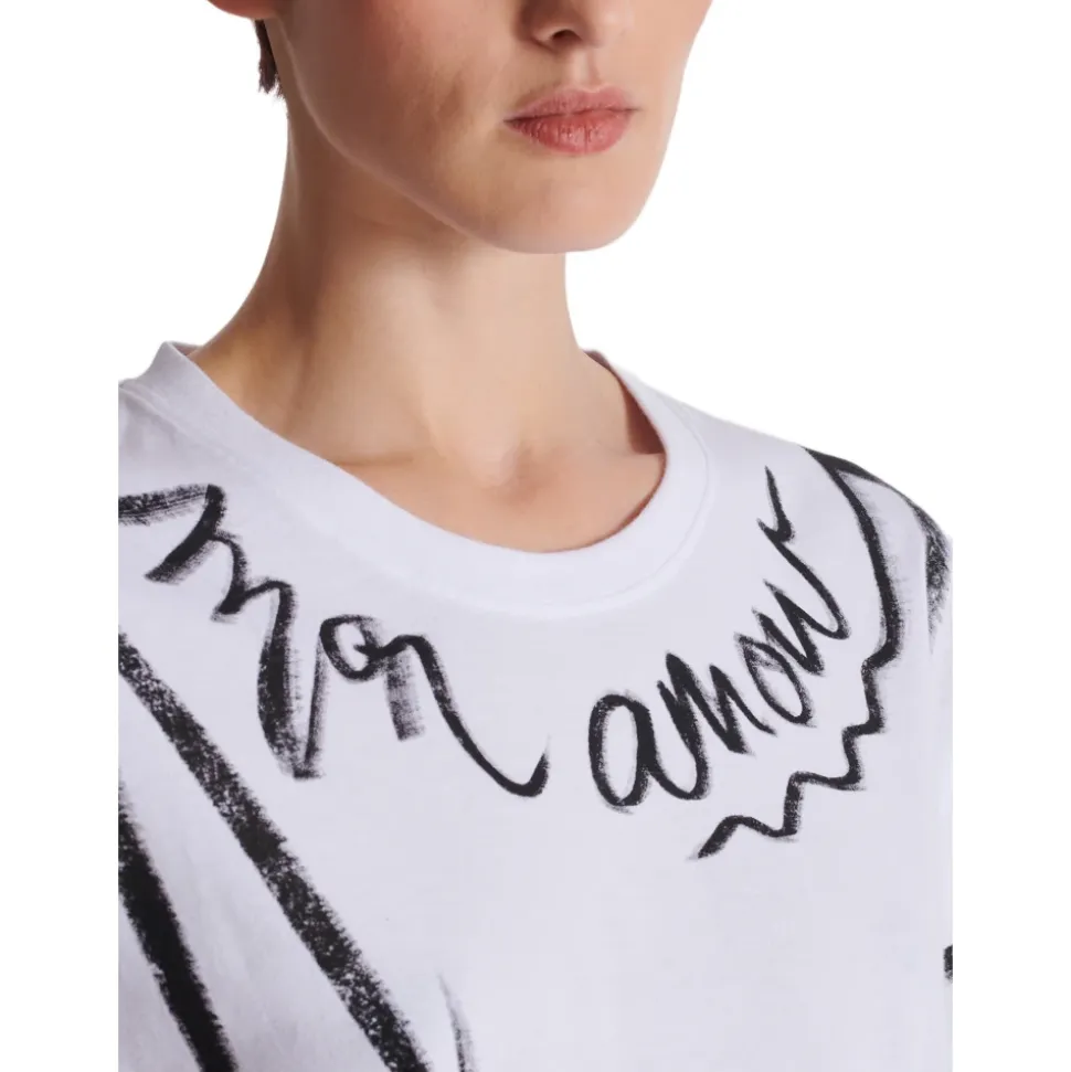 T-shirt à manches courtes imprimé « Je t'aime »