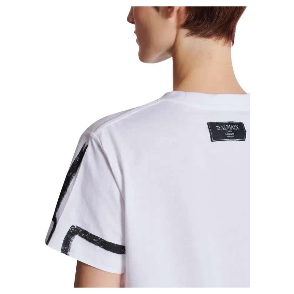 T-shirt à manches courtes imprimé « Je t'aime »