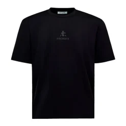 T-shirt noir avec logo central