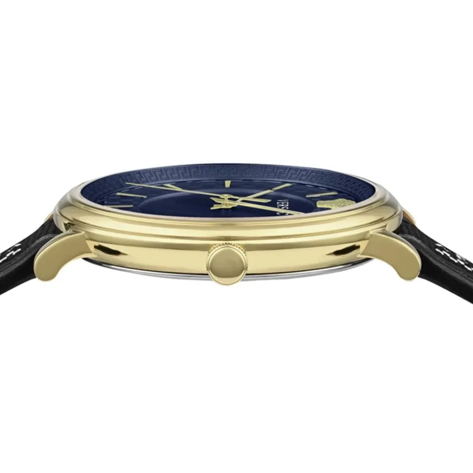 V-CIRCLE Cadran Bleu Montre Or