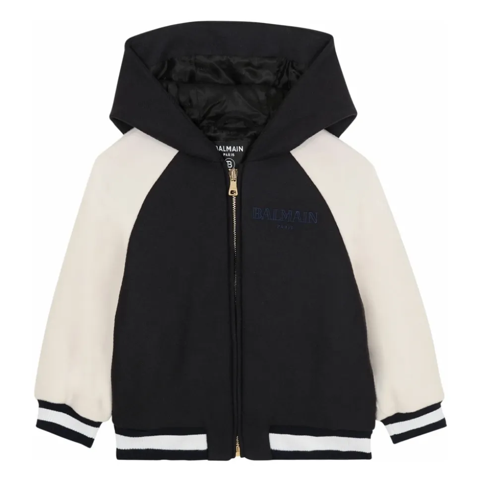 Veste bicolore à capuche