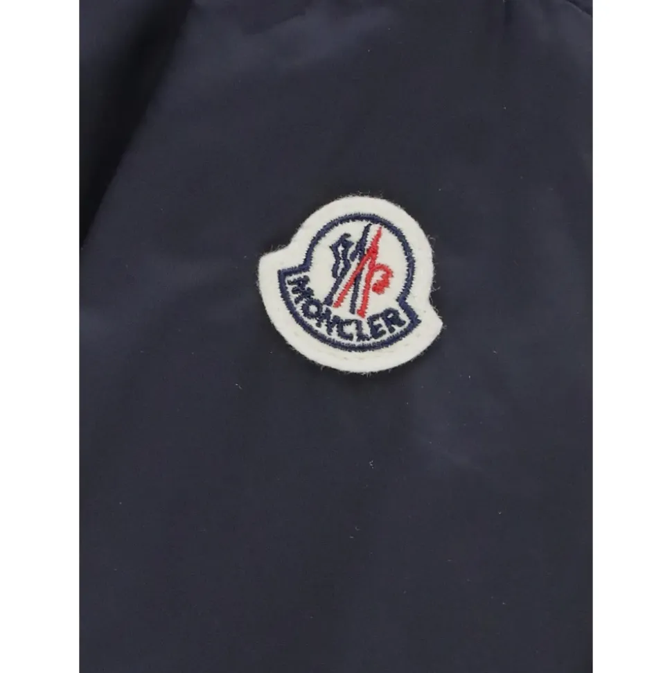 Veste Bleue pour Bébé avec Capuche et Fermeture Éclair