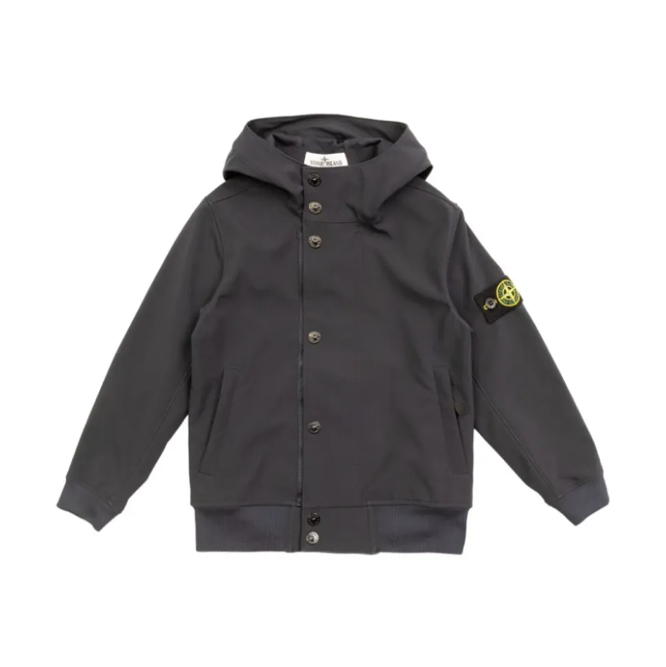 Veste à capuche boutonnée