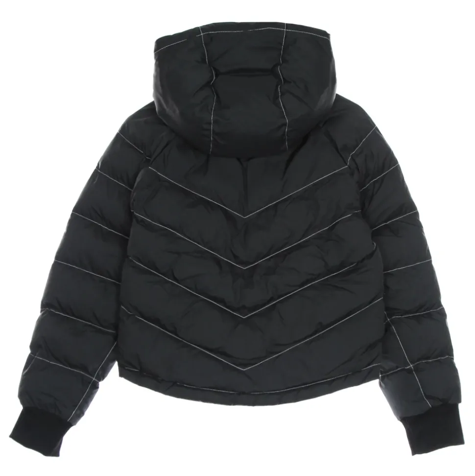 Veste à capuche en synthétique Noir/Blanc