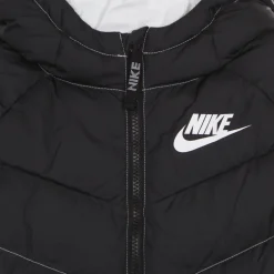 Veste à capuche en synthétique Noir/Blanc