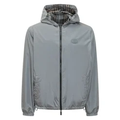 Veste à capuche réversible à carreaux