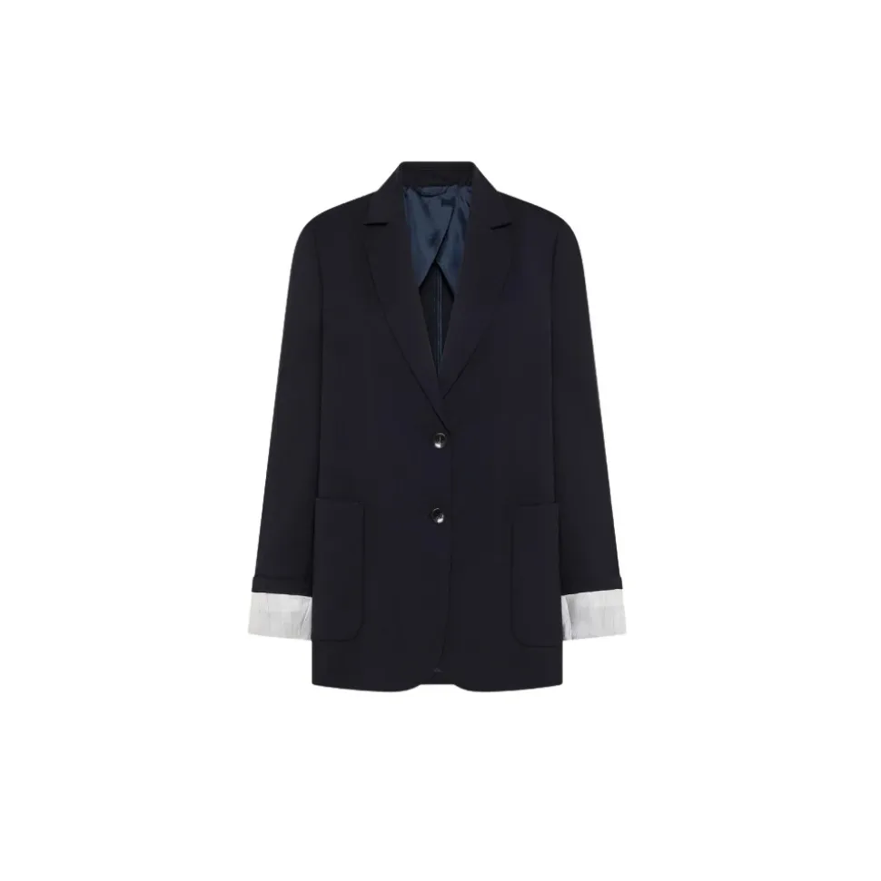Veste Croisée en Laine Cool Stretch