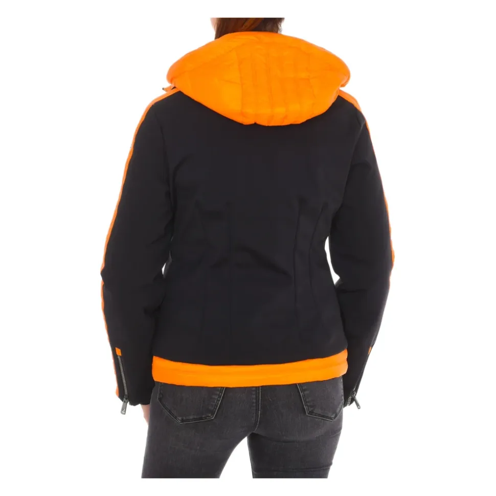 Veste de ski avec capuche à col montant