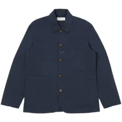 Veste de Travail Classique en Twill Bleu Marine
