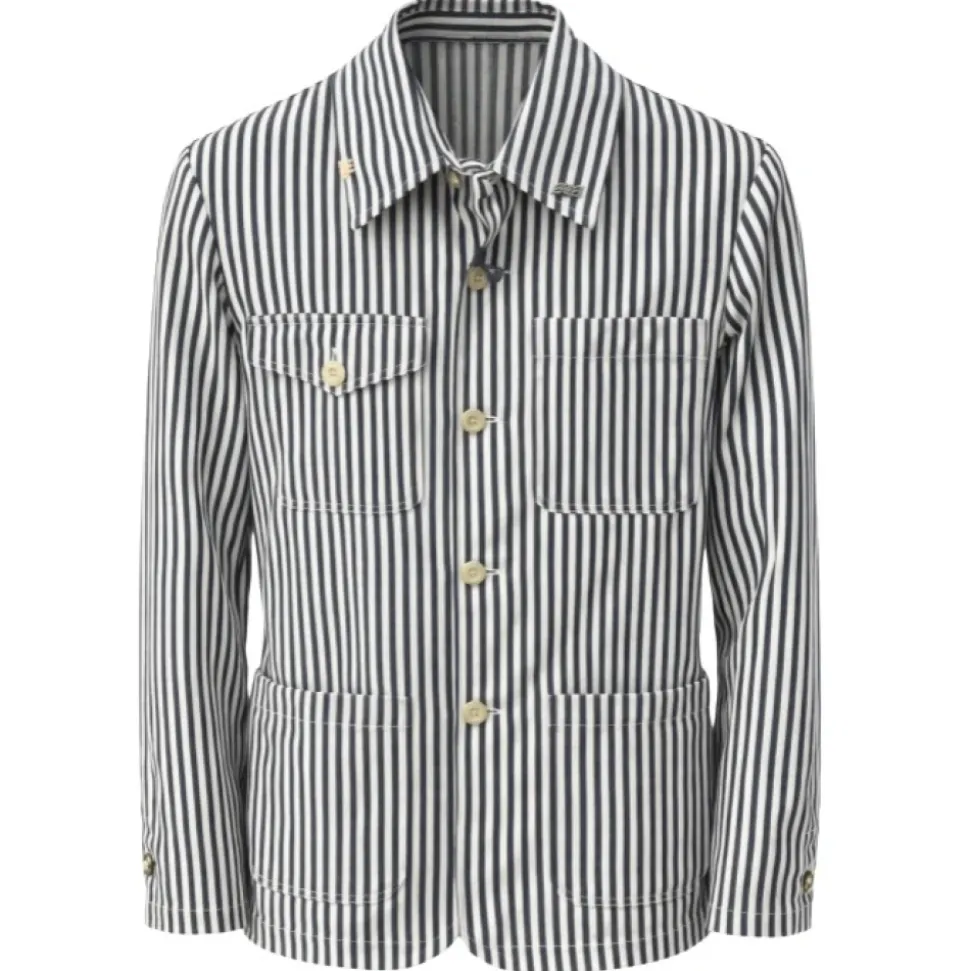 Veste en coton rayé