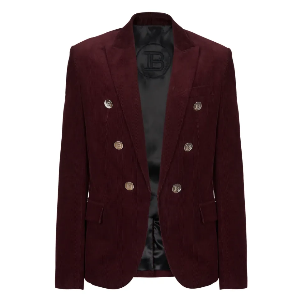 Veste en velours à 6 boutons
