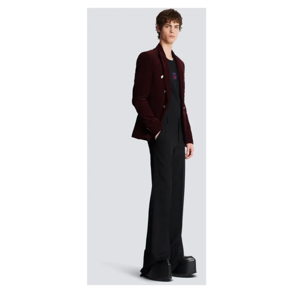 Veste en velours à 6 boutons