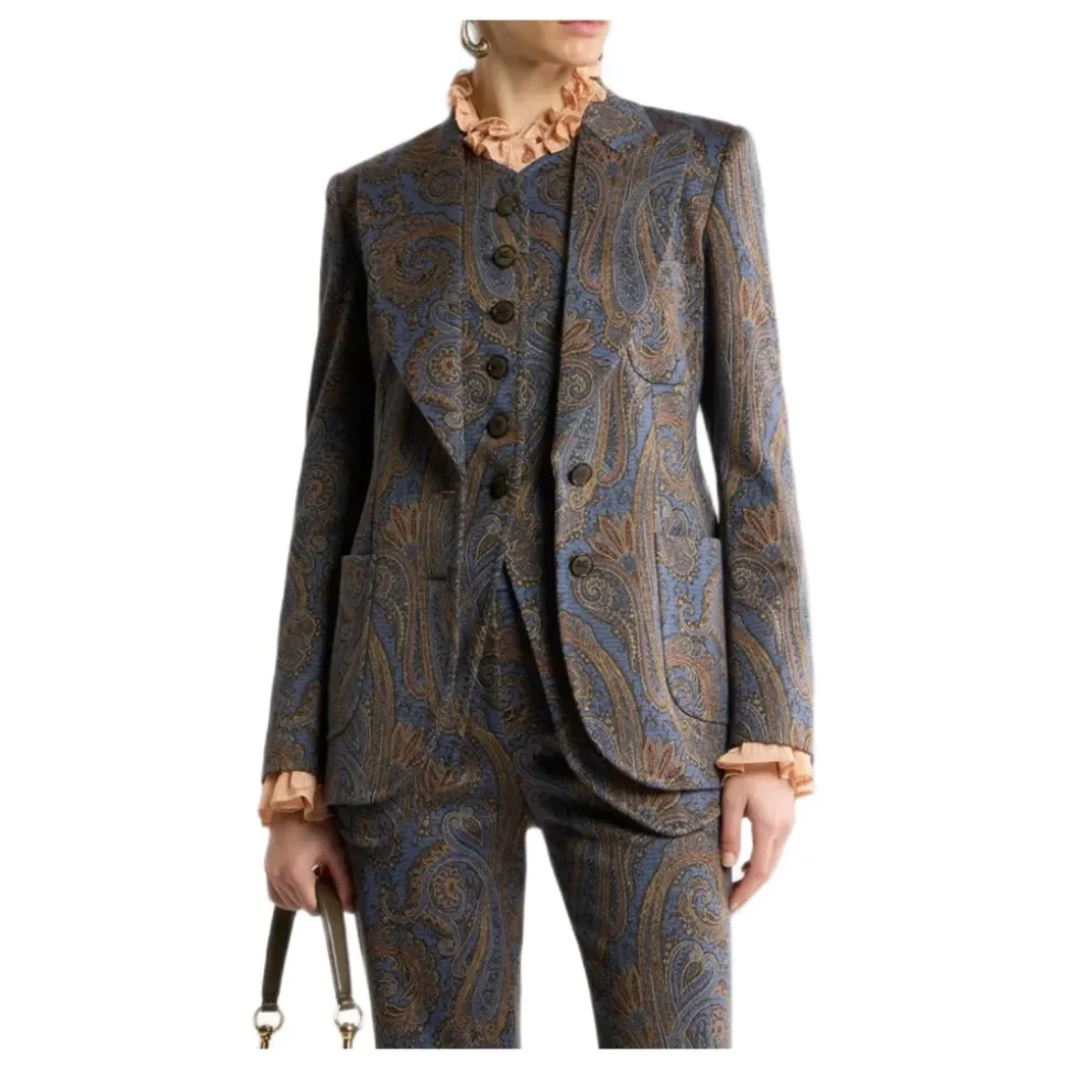 Veste Jacquard Uni-boutonnage