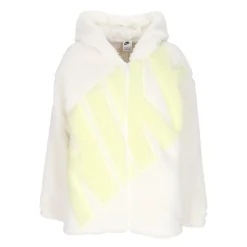 Veste à poil haut avec logo