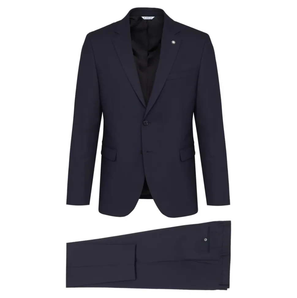 Veste Robe Bleue avec Pantalon Cigarette