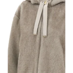 Veste zippée à capuche à cordon de serrage